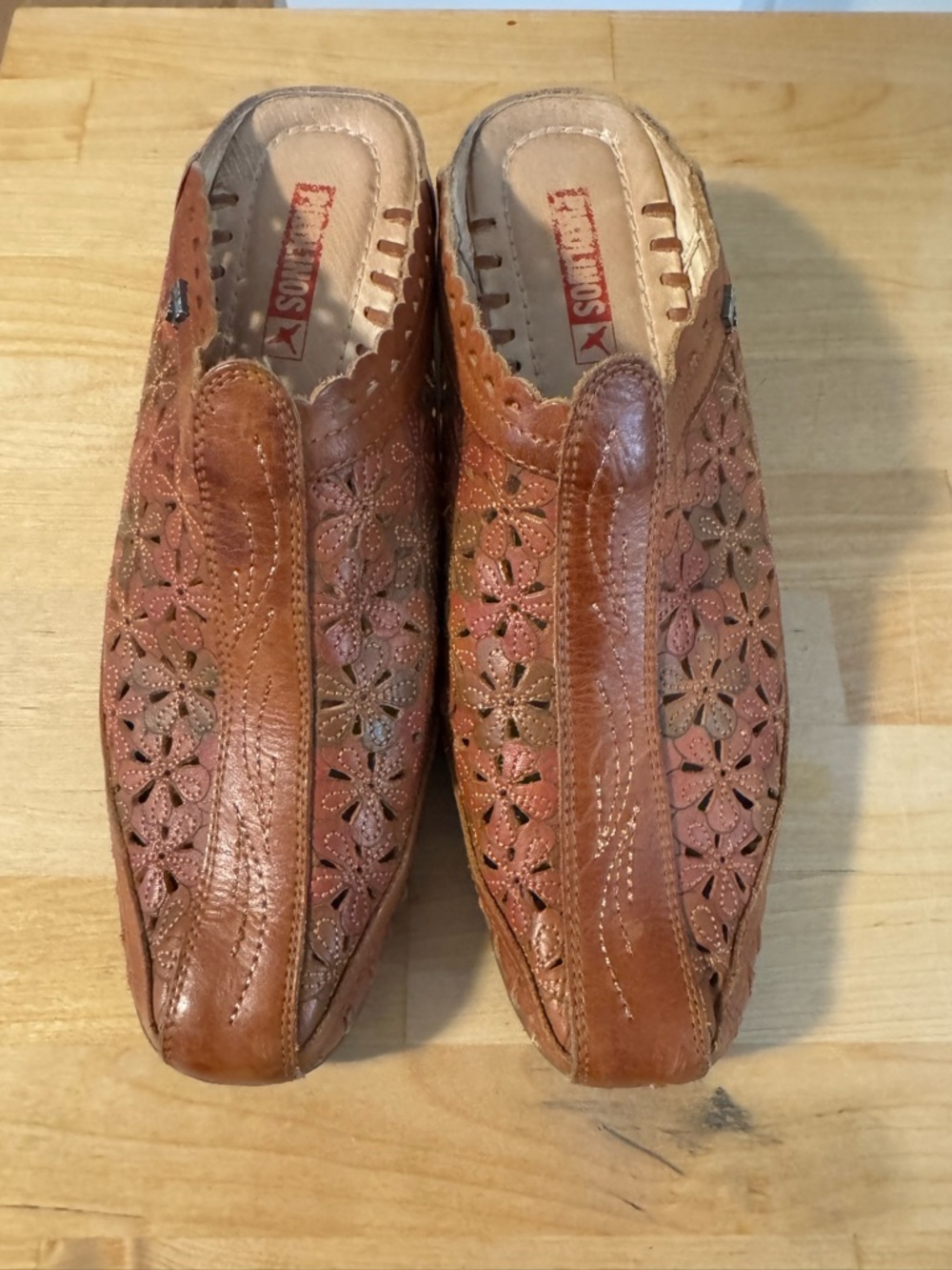 Pikolinos Leather Slip-On Mules